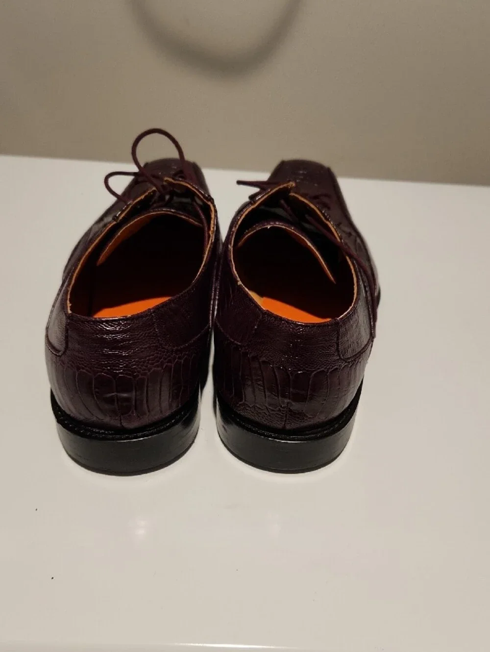 Antonio Cerrelli Elite 6314 Purple Croc-Embossed Leather Dress Shoes